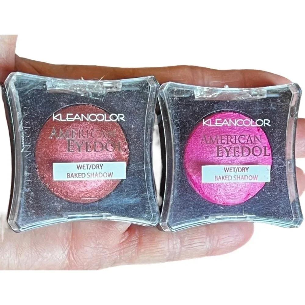 Kleancolor American Eyedol Wet/Dry Baked Eyeshadow Set Burgundy & Fuchsia